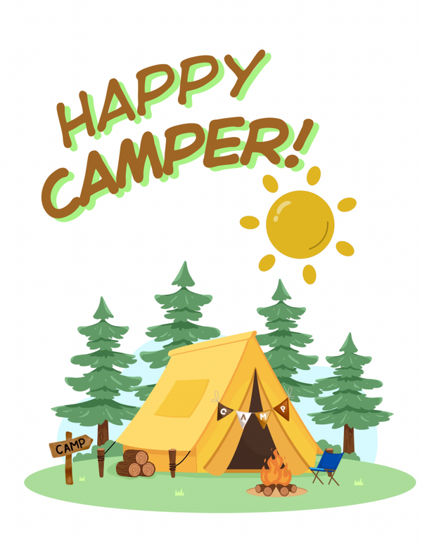 Happy Camper White T-Shirt
