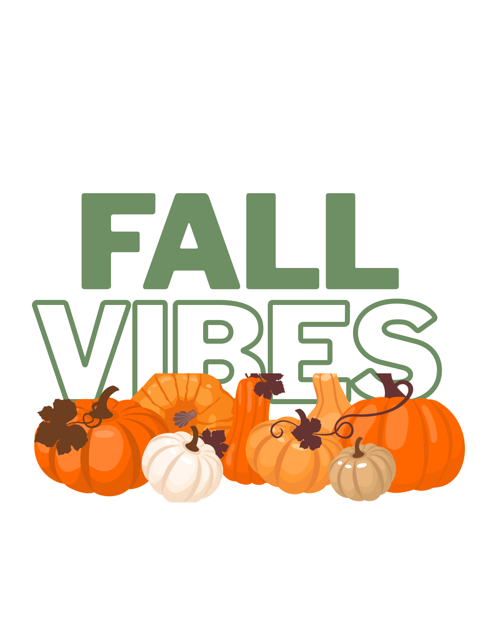 Fall Vibes White T-Shirt
