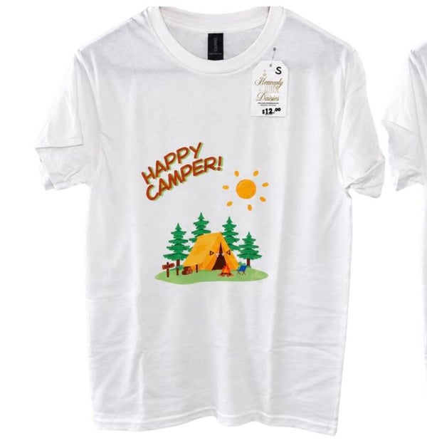 Happy Camper White T-Shirt