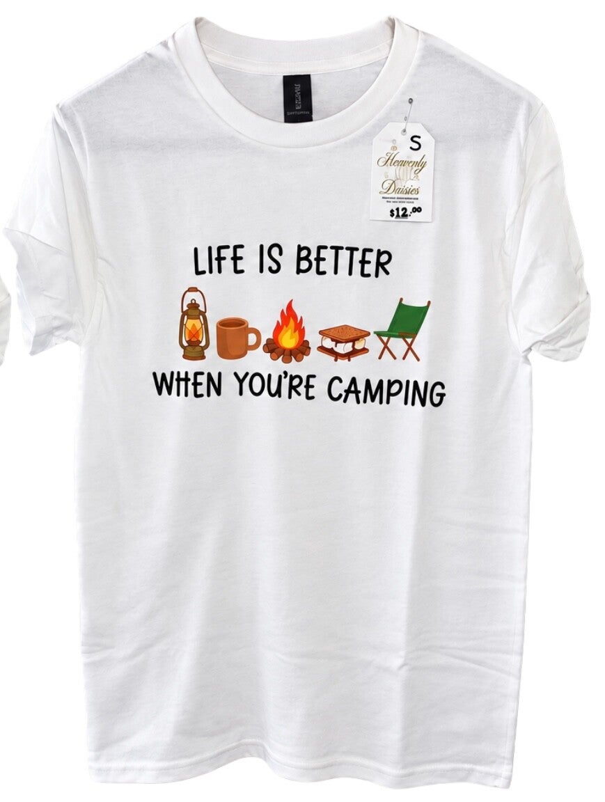 Life Is Better White T-Shirt