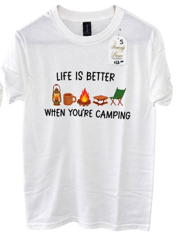 Life Is Better White T-Shirt