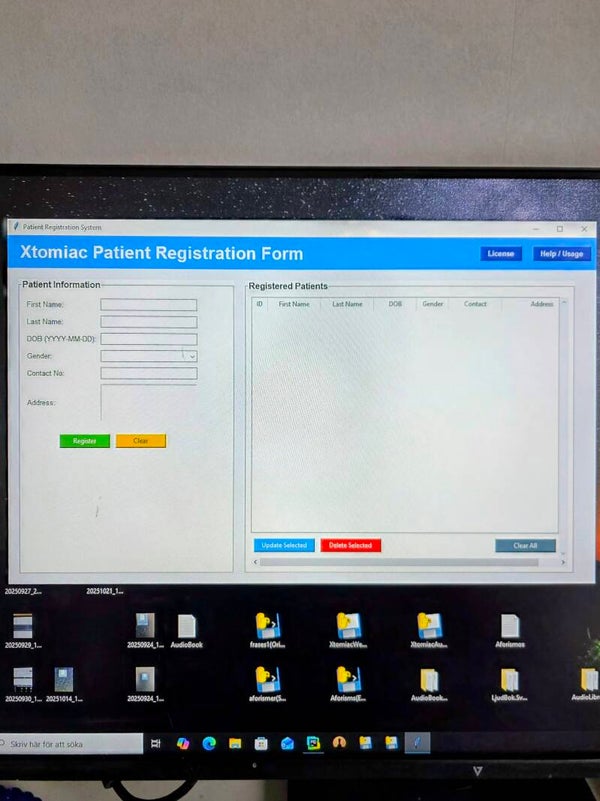 Software. XtomiacPatientRegistrationForm. For Windows. and for download, zip file.,