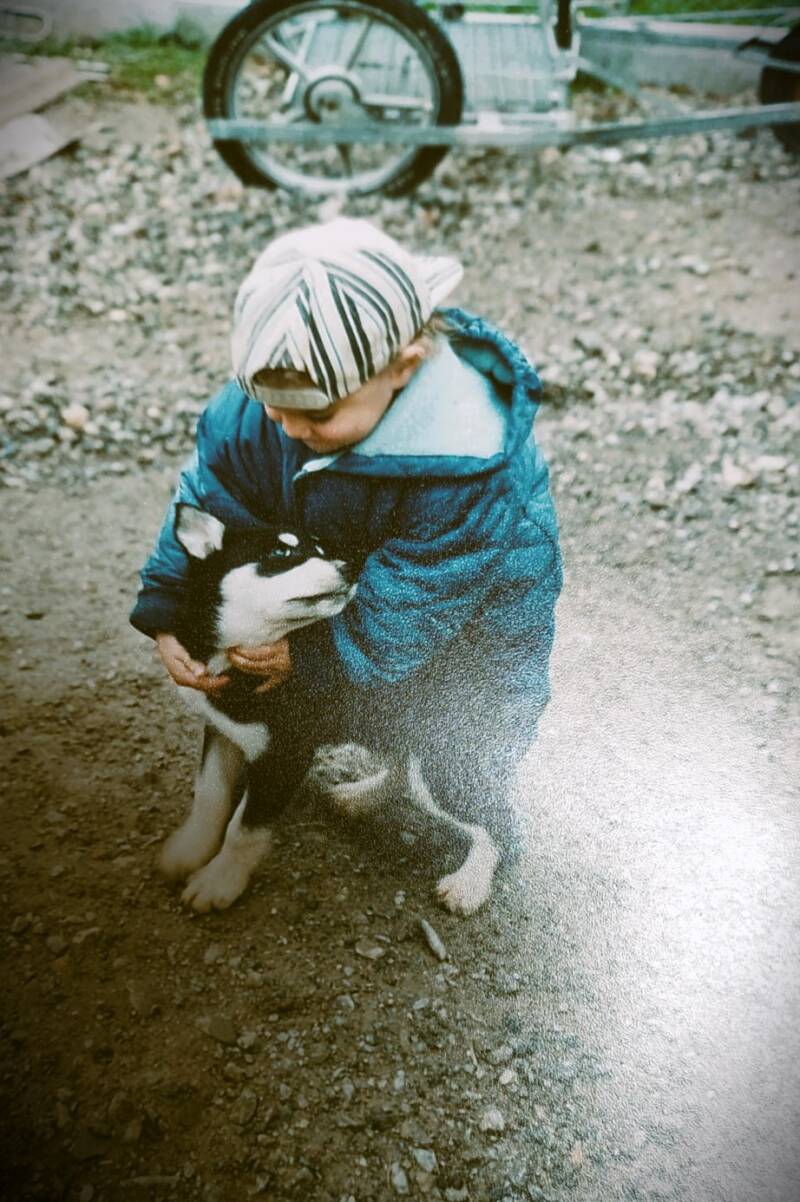 Raffaela mit Schlittenhund