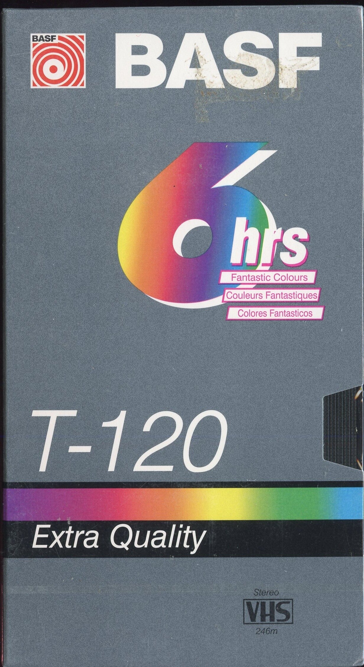 BASF T-120 VHS Tape Extra Quality Sealed Blank Videocassette 6 Hour EP Mode