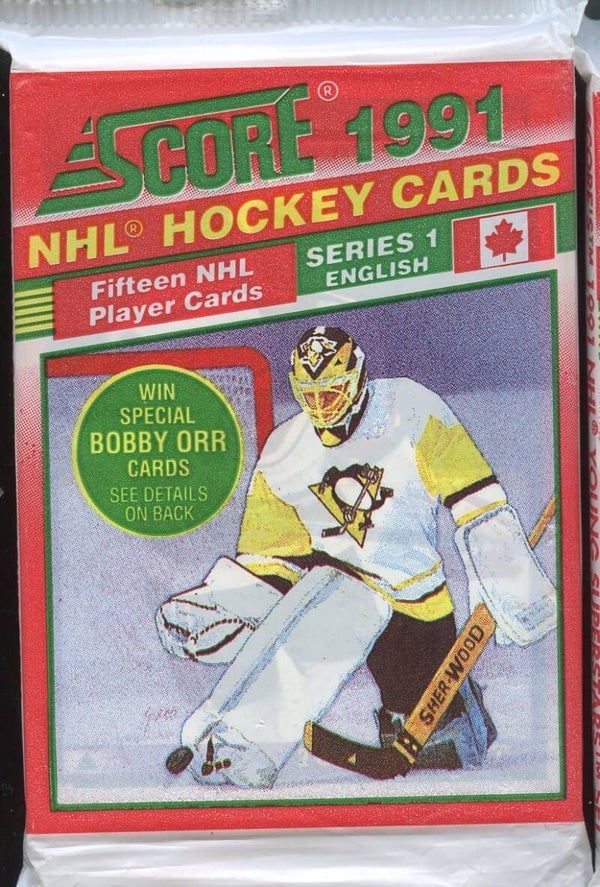 1991 Score NHL Hockey Cards Series 1 English Sealed Pack Bobby Orr Offer 15 Cards