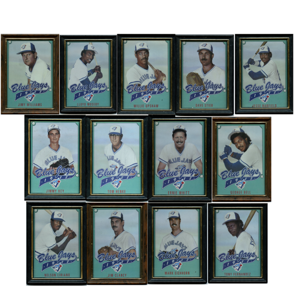 1988 Toronto Blue Jays 5x7 Season Ticket Holder Cards Framed Lot of 13
