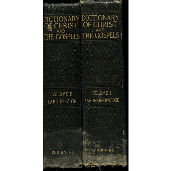 1907-1908 Dictionary of Christ & Gospels James Hastings 2 Vol Set Scribner's