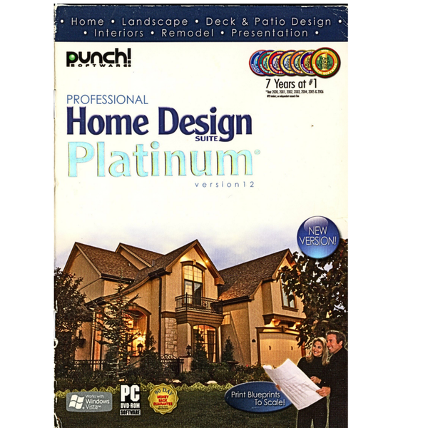Punch Professional Home Design Suite Platinum v12 PC DVD-ROM Windows Vista