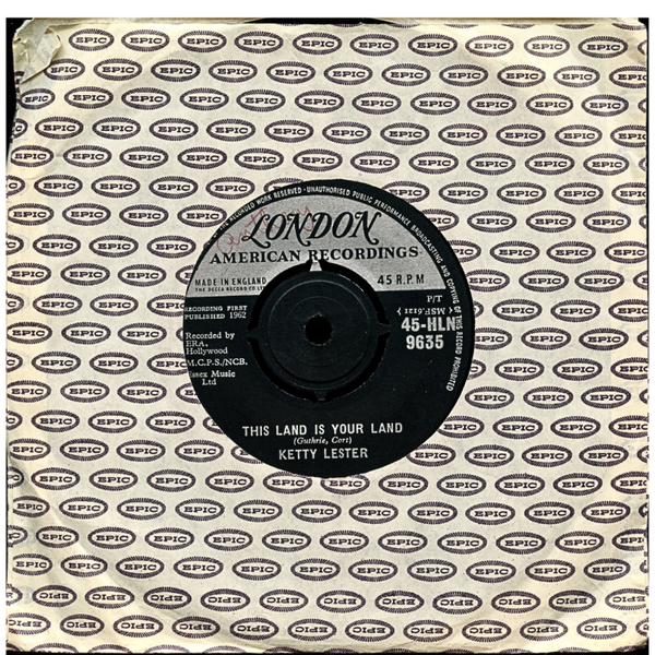 Ketty Lester Love Is For Everyone UK 45 London 45-HLN 9635 1962 Vinyl