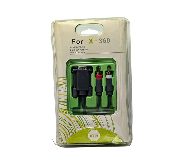 Xbox 360 VGA HD AV Cable | RCA Audio Adapter | HDTV Monitor Cable | New Sealed