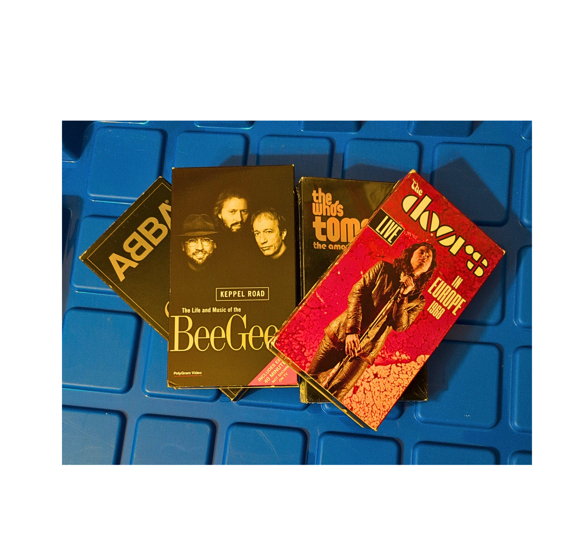 Vintage Music VHS Bundle – ABBA, Bee Gees, The Who, The Doors – Classic Rock Concert Videos Lot of 4