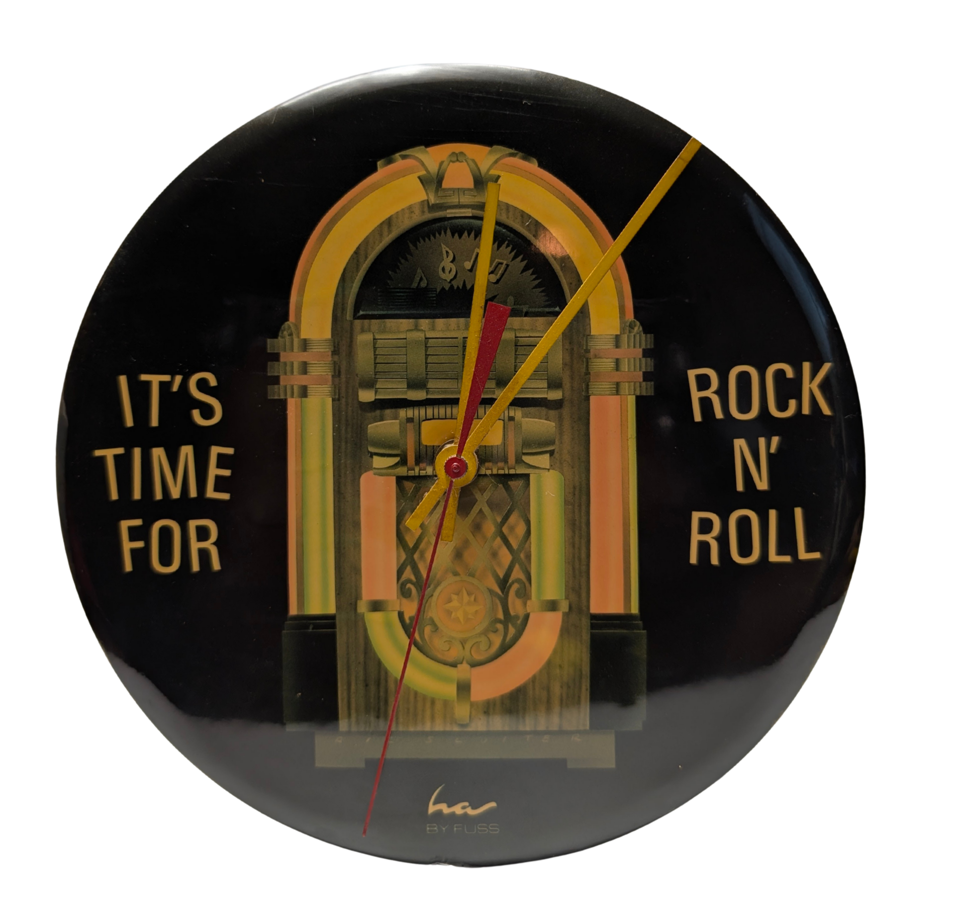 Retro Jukebox Wall Clock Rock N Roll “It’s Time For Rock N Roll” Takane Quartz Made in Japan