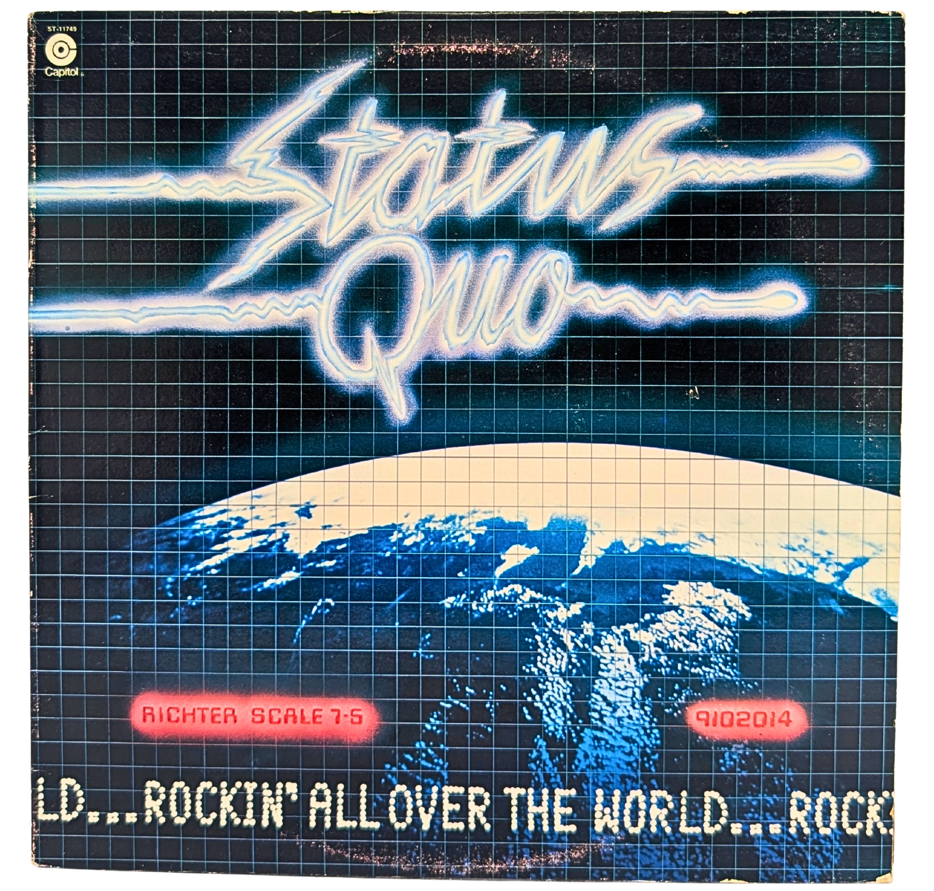 Status Quo Rockin All Over The World Vinyl LP 1977 Capitol Records Classic Rock