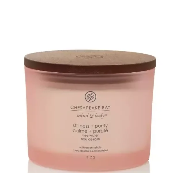Stillness & Purity – Rose Water 3-Wick Candle