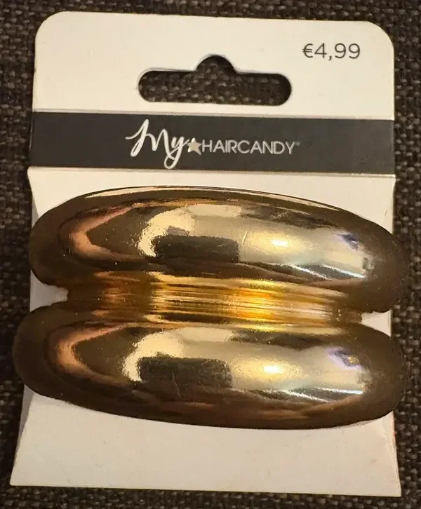 Gouden haarklem aan elastiek