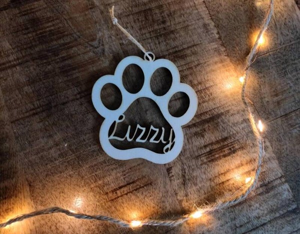 Kerst ornament hondenpoot