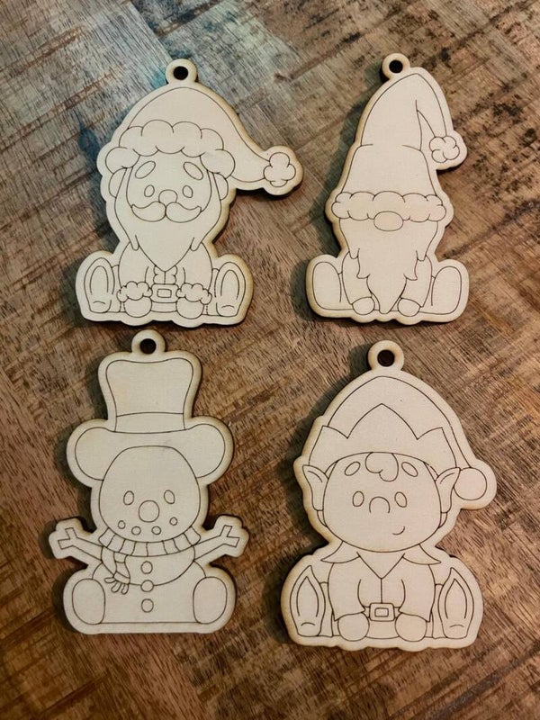 Houten kerstfiguren