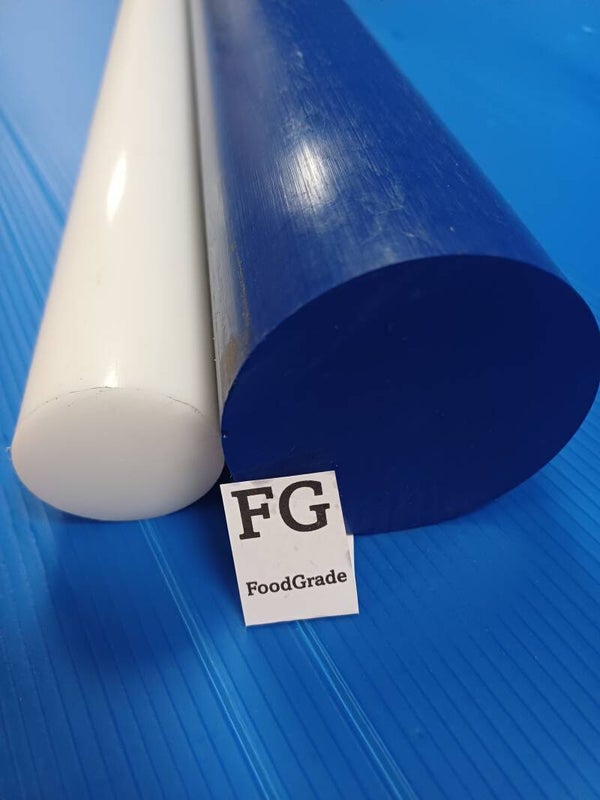 POM-C FG staf blauw, Ø25x1000