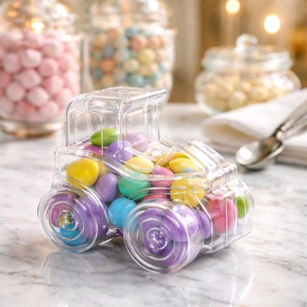 Tracteur pour dragées transparent