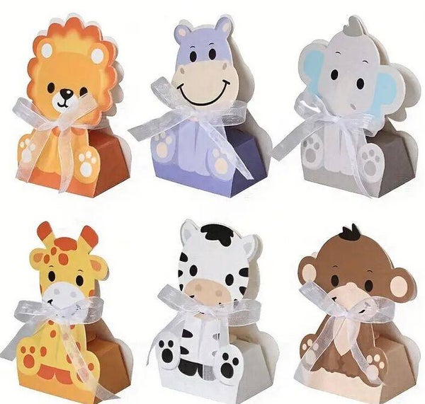 Boite pour dragées  par lot de 6x2 modèles     11x6x4x3cm