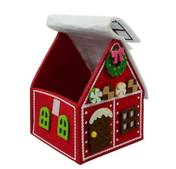 Petite maison imitation pain d'épice vide    13x13x16cm