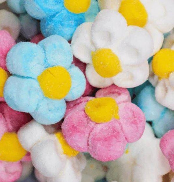 Marshmallows Fleurs colorées 100gr