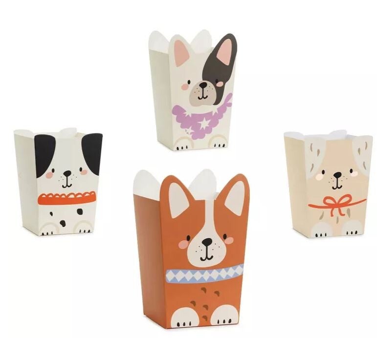Pot pour Bonbons "Chiens" en carton  par lot de 6 différents