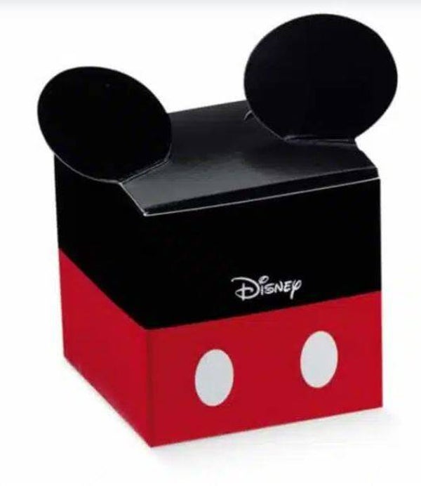 Boîte à Dragées "Mickey" rouge et noir   5x5x5cm  par lot de 10