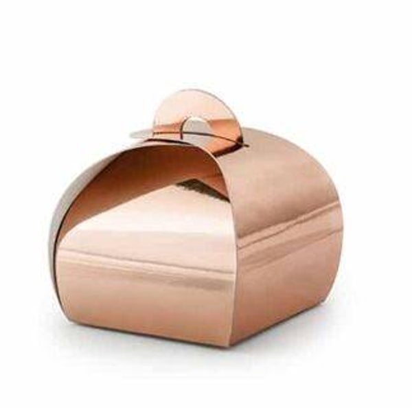 Boîte à Dragées Rose Gold  6x6x5,5cm  par lot de 10