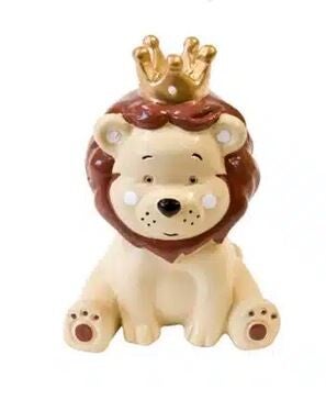 Figurine Loin couronné en résine