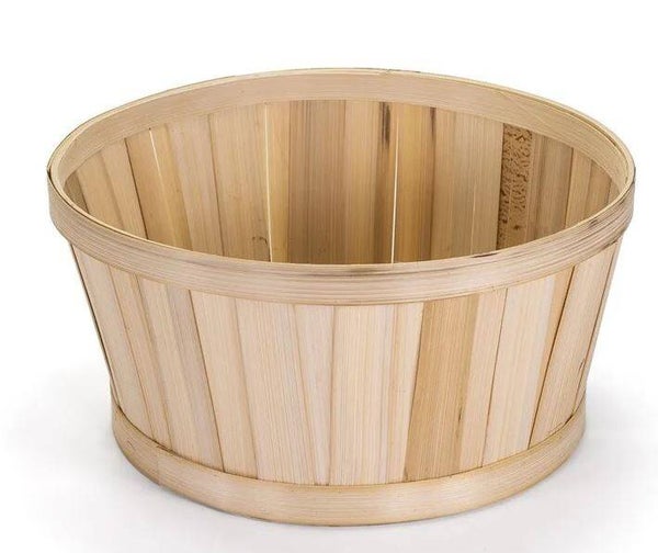 Panier rond en bambou naturel à remplir 25x25x12,5cm