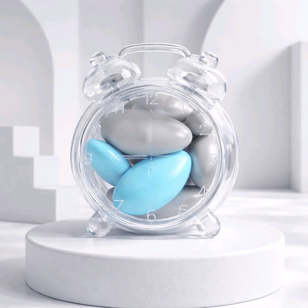 Réveil pour dragées transparent