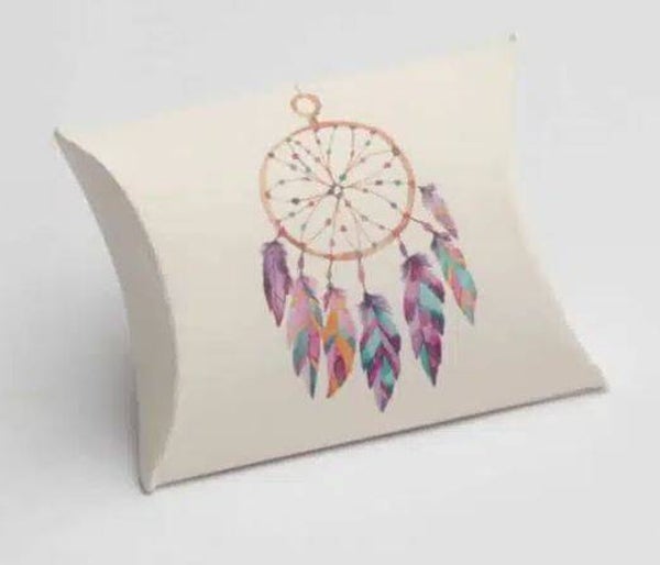 Boîte à dragées coussin "Attrape Rêves"  6x8cm  par lot de 10
