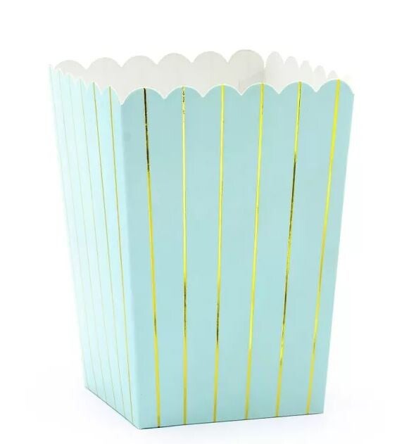Pot pour Bonbons Bleu et Or en carton par lot de 6