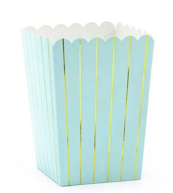 Pot pour Bonbons Bleu et Or en carton par lot de 6