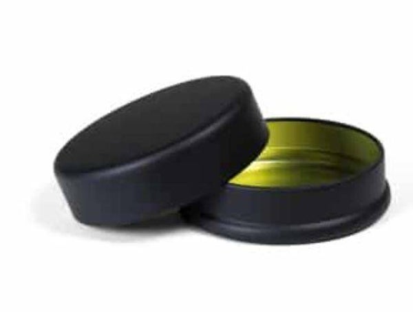 Boîte àa Dragées ronde noire ou orange en métal   7x2,5cm