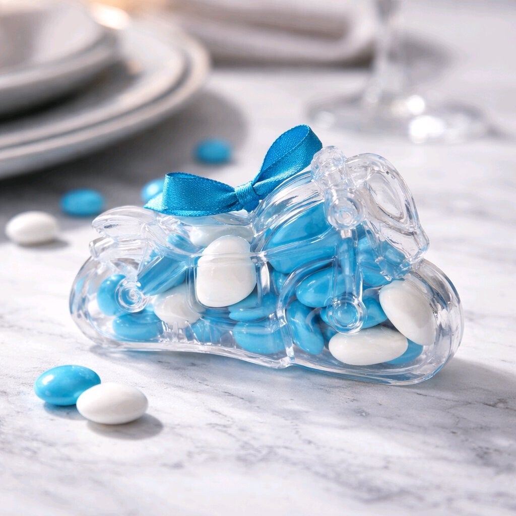 Moto pour dragées transparente