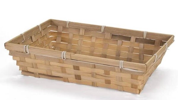 Panier rectangulaire en bambou à remplir 30x20x7cm