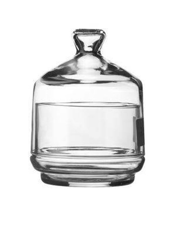 Bonbonnière en verre avec couvercle    17x9,5cm