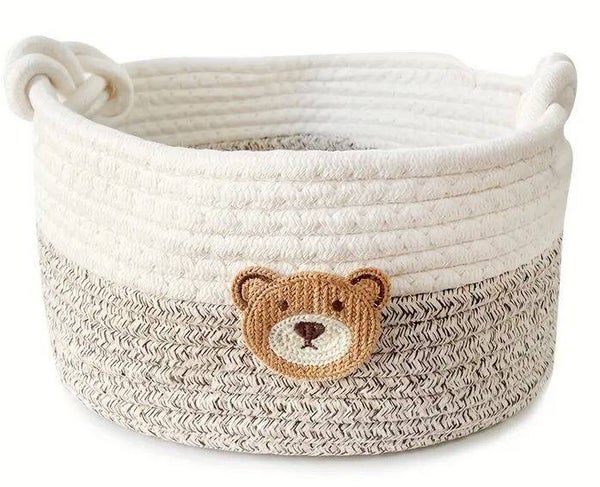 Panier en forme d'ours avec petites poignées   25x13cm