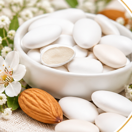 Dragées rouges aux amandes 