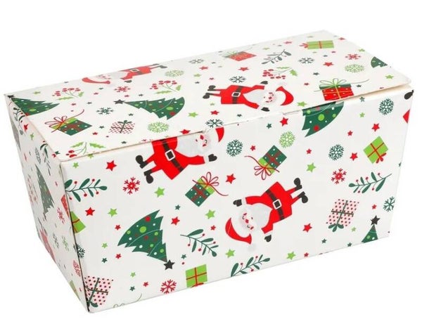 Ballotin méli mélo Thème "Noël"  rempli avec 250gr assortiment chocolats  11x6x6cm