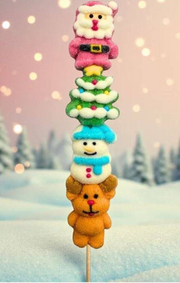 Sucette guimauve thème de Noël