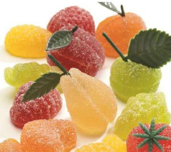 Pâte de fruits en forme de fruits 100gr   par lot de 6