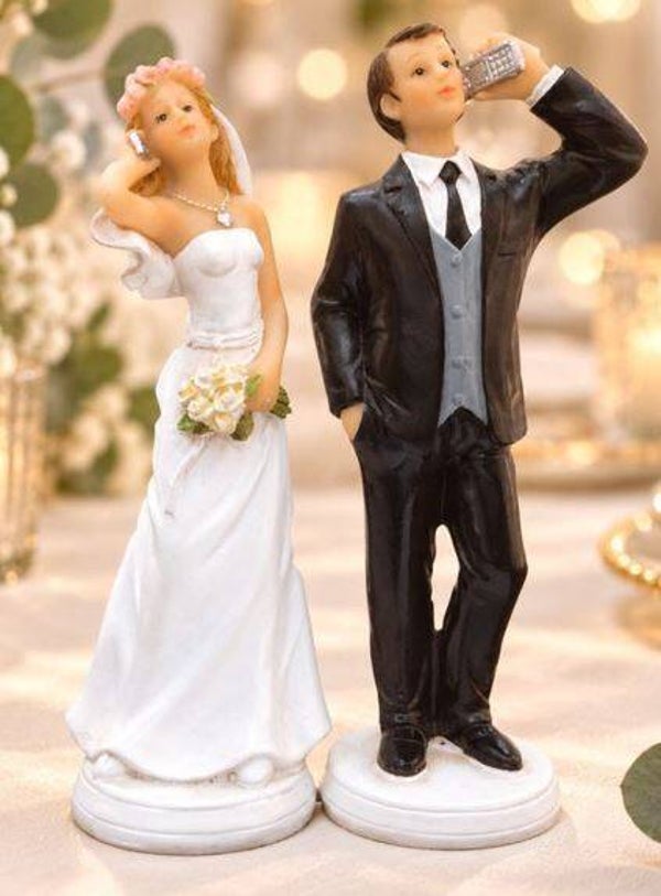 Figurine mariage Allo Allo en résine