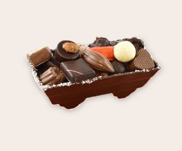 Coffre de Noël tout chocolat noir   300gr