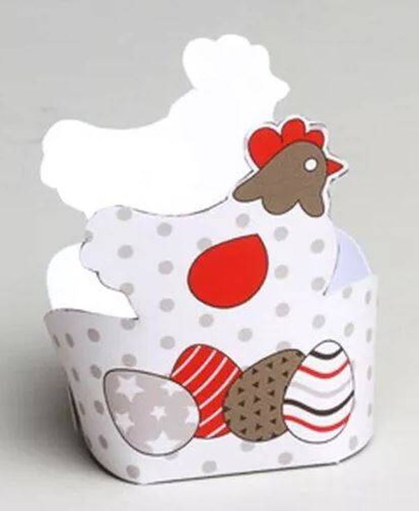 1 Corbeille Poule Pâques vide