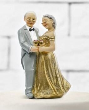 Figurine "Mariage Noces d'Or"  en résine