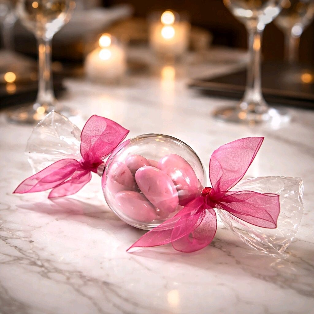 Bonbon pour dragées transparent