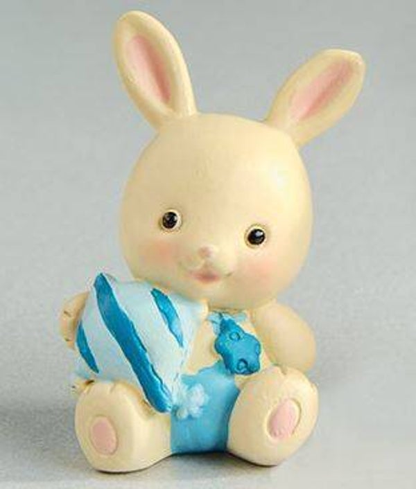 Figurine Petit Lapin bleu en résine